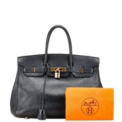 Hermes Birkin 35 Handbag Black Gold Togo Women's HERMES