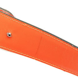 Gucci G Buckle Belt 037 194 0956 Orange Leather Women's GUCCI