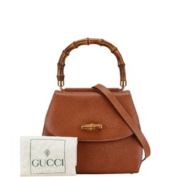 Gucci Bamboo Handbag Shoulder Bag 000 46 0266 Brown Leather Women's GUCCI