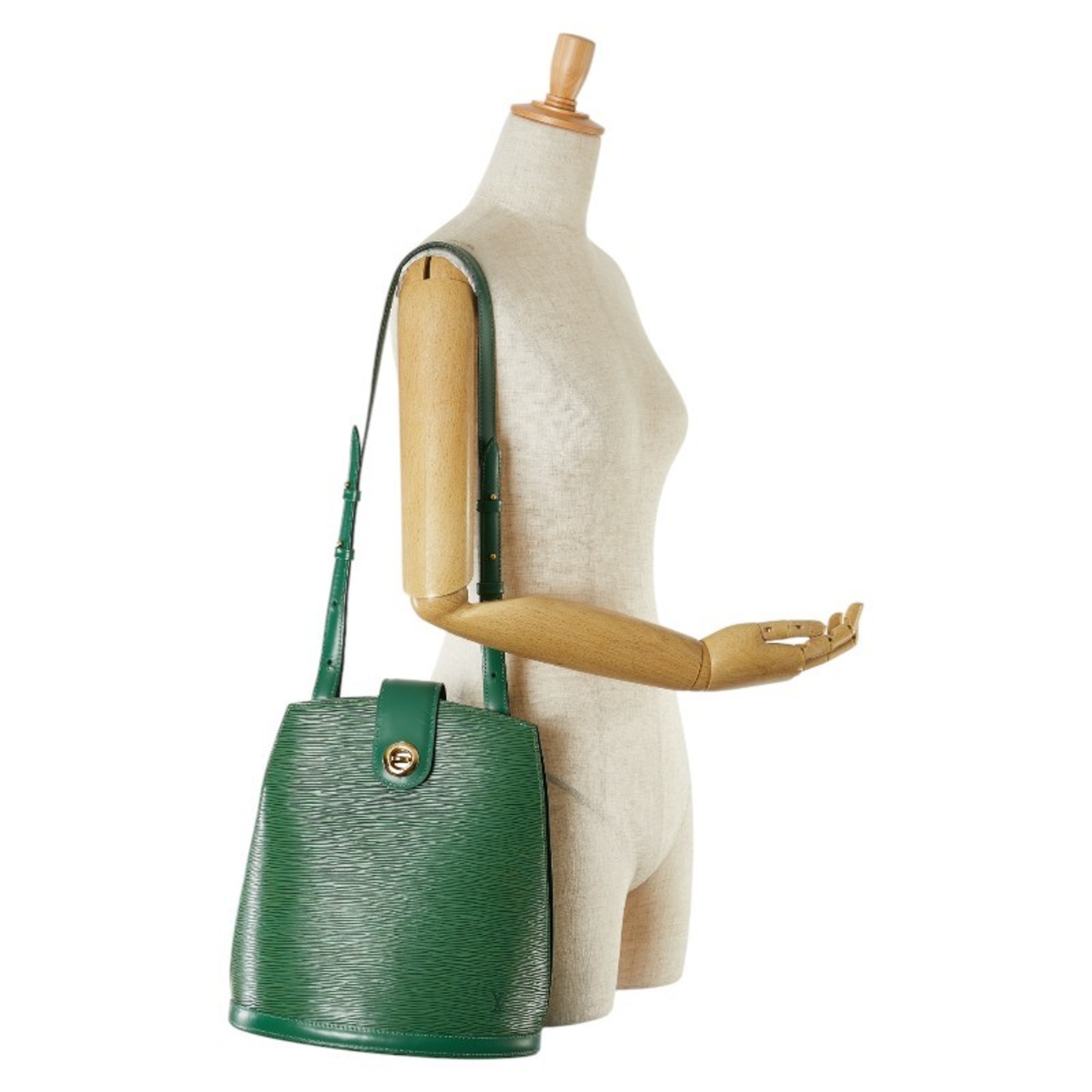 Louis Vuitton Epi Cluny Shoulder Bag M52254 Borneo Green Leather Women's LOUIS VUITTON