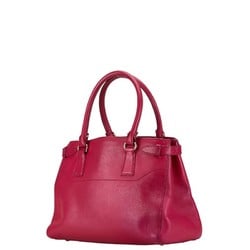 Salvatore Ferragamo Gancini Tote Bag 21D940 Pink Leather Women's