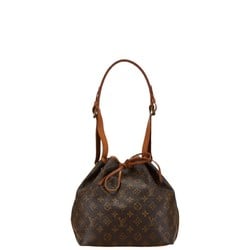 Louis Vuitton Monogram Petit Noe Shoulder Bag M42226 Brown PVC Leather Women's LOUIS VUITTON