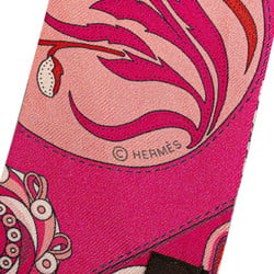 Hermes Twilly FESTIVAL DES AMAZONES Amazon Festival Scarf Muffler Fuchsia Nacré Rose Silk Women's HERMES