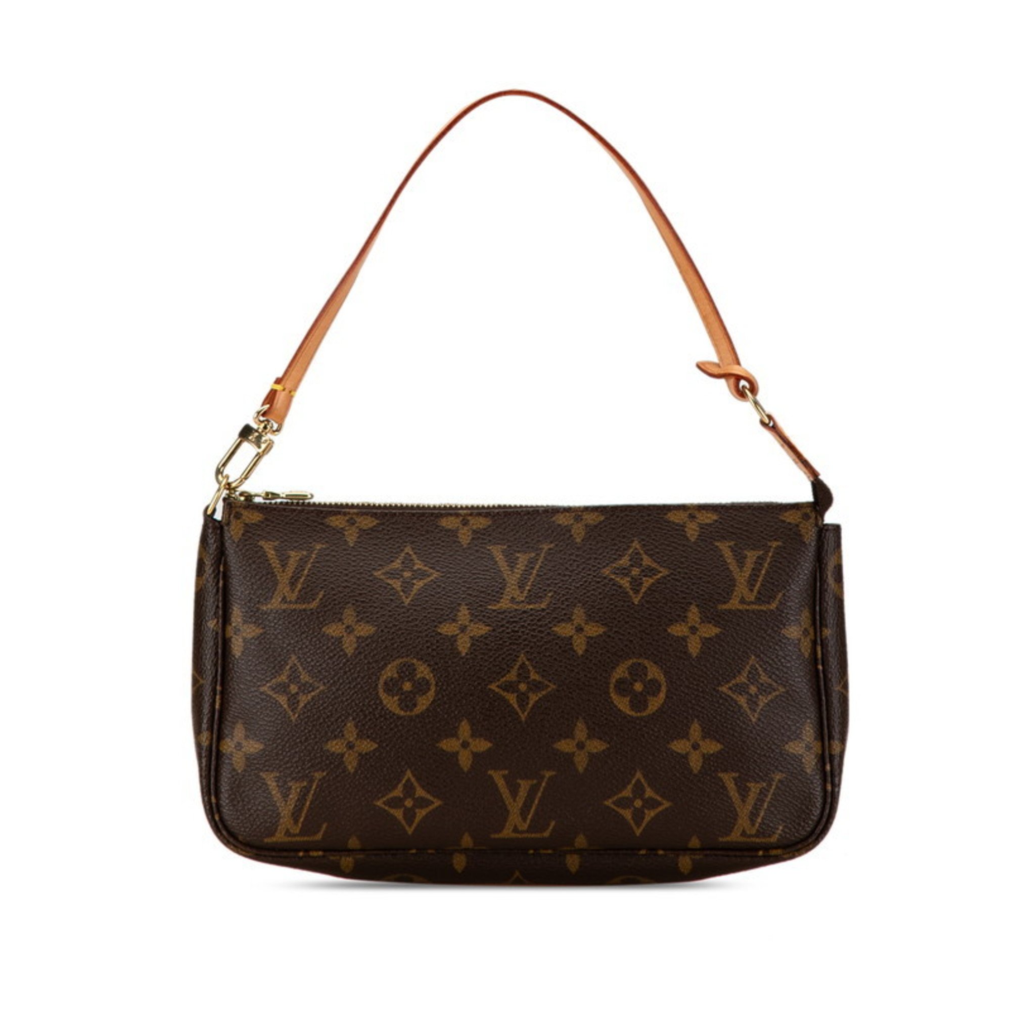 Louis Vuitton Monogram Pochette Accessory Pouch Handbag M51980 Brown PVC Leather Women's LOUIS VUITTON