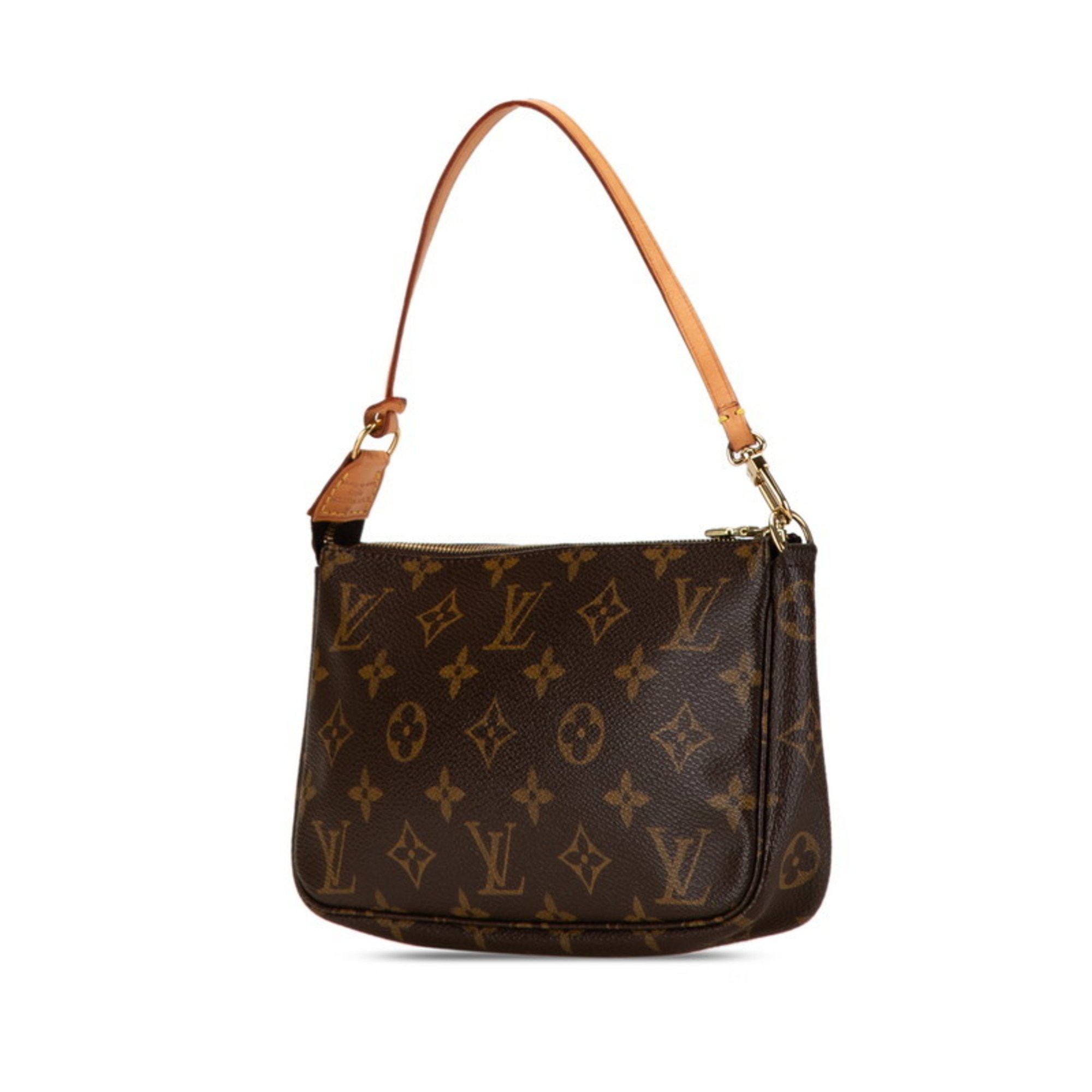 Louis Vuitton Monogram Pochette Accessory Pouch Handbag M51980 Brown PVC Leather Women's LOUIS VUITTON