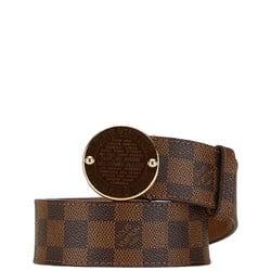 Louis Vuitton Damier Santur T&B Belt 80/32 N6875 Brown PVC Leather Women's LOUIS VUITTON