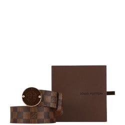 Louis Vuitton Damier Santur T&B Belt 80/32 N6875 Brown PVC Leather Women's LOUIS VUITTON