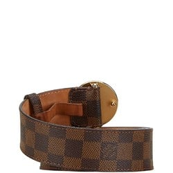 Louis Vuitton Damier Santur T&B Belt 80/32 N6875 Brown PVC Leather Women's LOUIS VUITTON