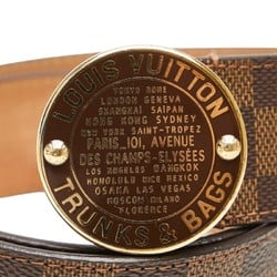 Louis Vuitton Damier Santur T&B Belt 80/32 N6875 Brown PVC Leather Women's LOUIS VUITTON