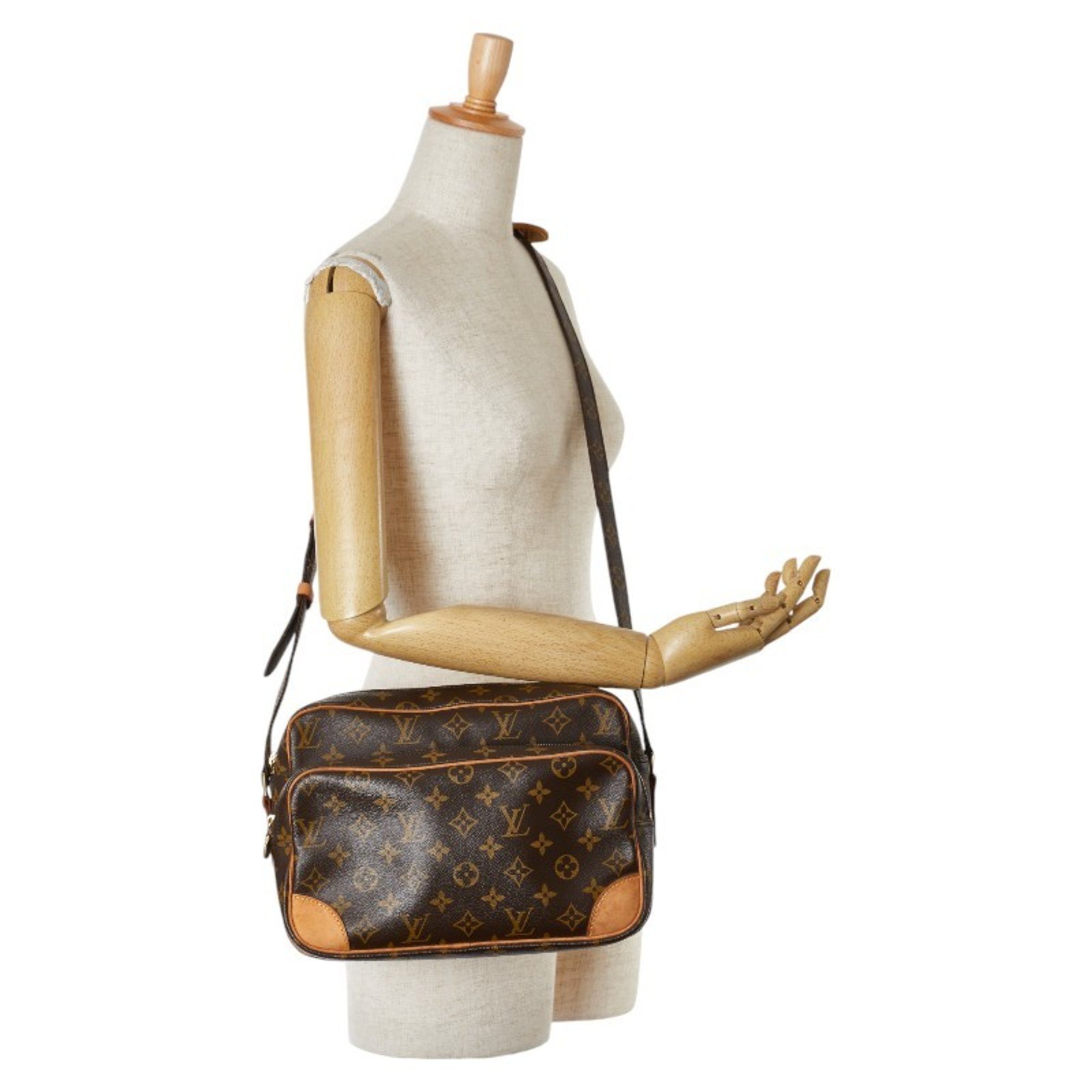 Louis Vuitton Monogram Nile Shoulder Bag M45244 Brown PVC Leather Women's LOUIS VUITTON