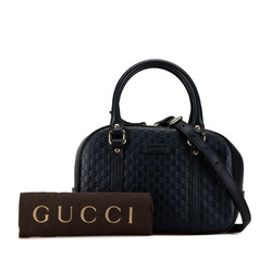 Gucci Micro Guccissima Handbag Shoulder Bag 510289 Navy Leather Women's GUCCI