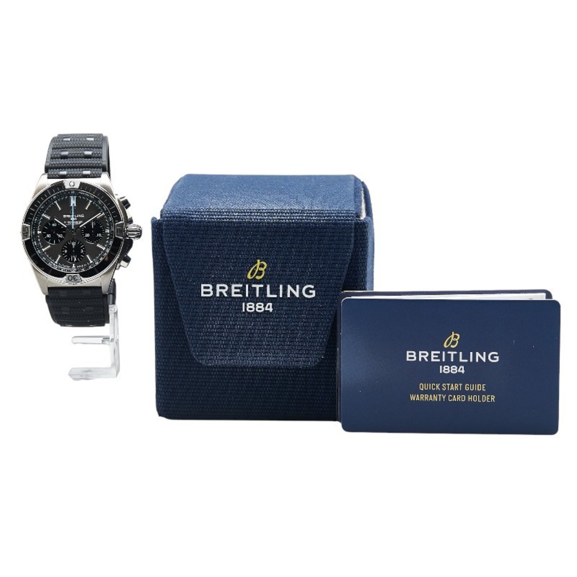 Breitling Chronomat B01 42 Watch EB0134101M1S1 Automatic Silver Dial Stainless Steel Rubber Titanium Men's BREITLING