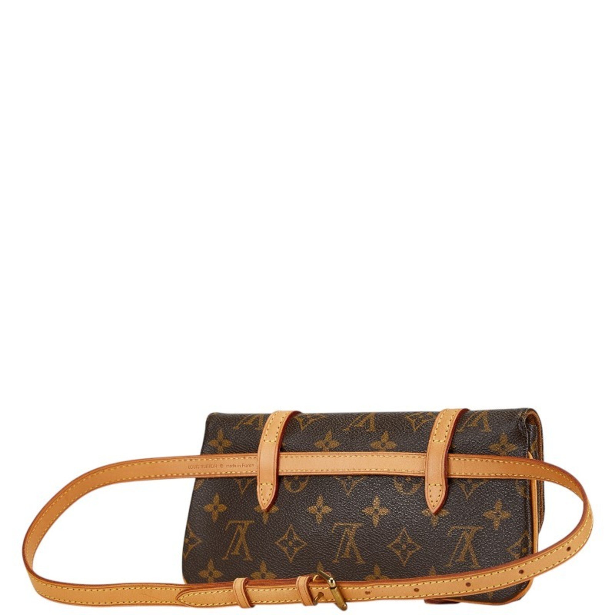 Louis Vuitton Monogram Pochette Marel Waist Bag Body M51159 Brown PVC Leather Women's LOUIS VUITTON