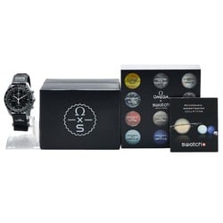 Swatch Speedmaster Collaboration Moon Mission to the Watch S033M100 Quartz Black Dial Stainless Steel Canvas Bio Ceramic Men's