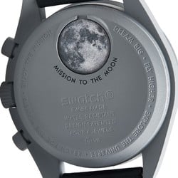 Swatch Speedmaster Collaboration Moon Mission to the Watch S033M100 Quartz Black Dial Stainless Steel Canvas Bio Ceramic Men's