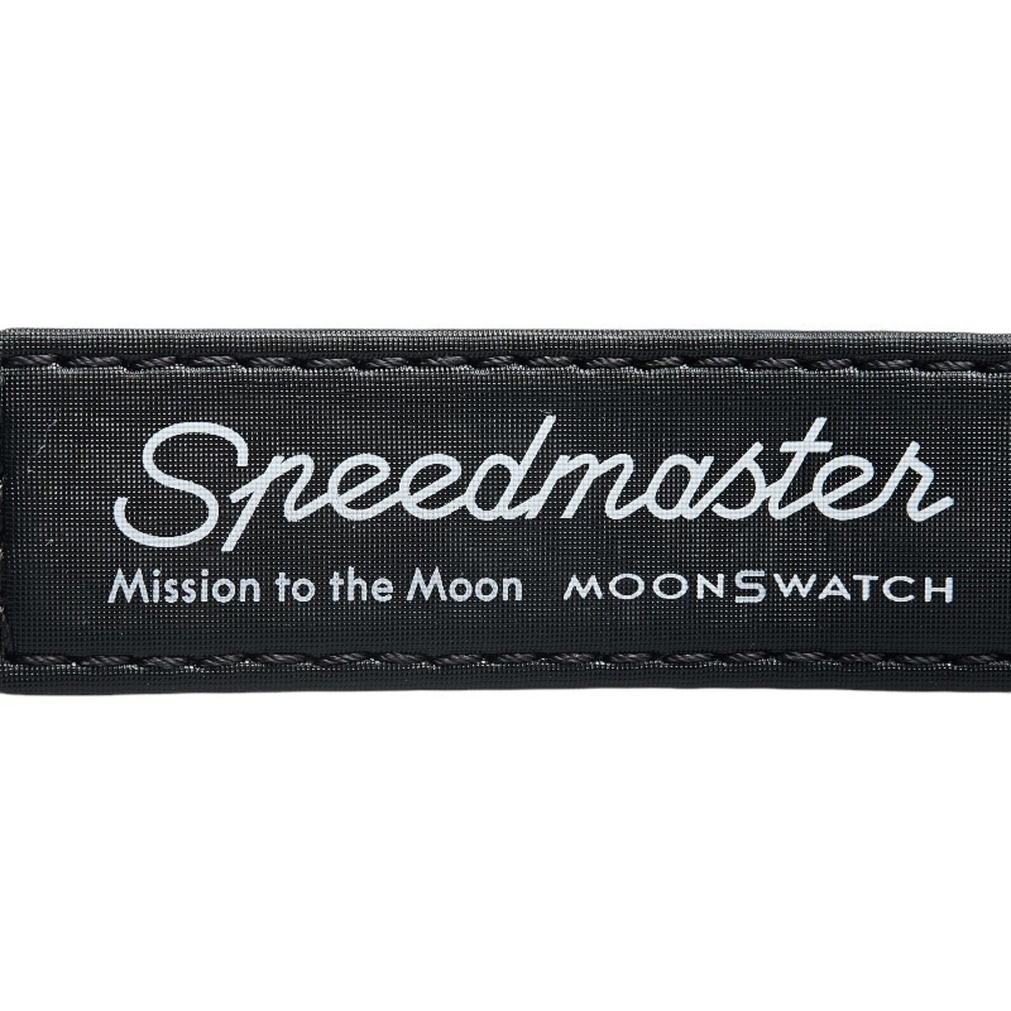 Swatch Speedmaster Collaboration Moon Mission to the Watch S033M100 Quartz Black Dial Stainless Steel Canvas Bio Ceramic Men's