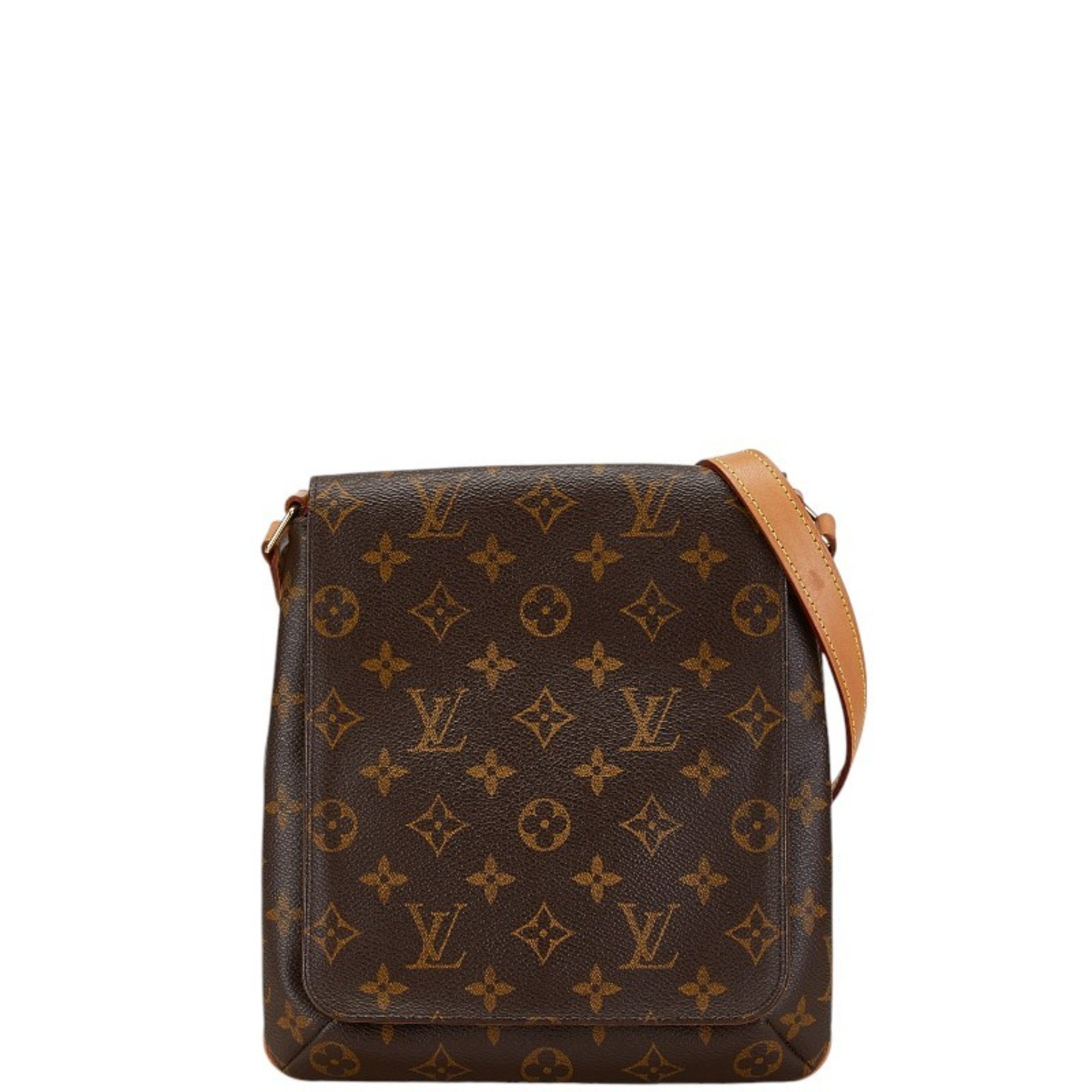 Louis Vuitton Monogram Musette Salsa Short Shoulder Bag M51258 Brown PVC Leather Women's LOUIS VUITTON