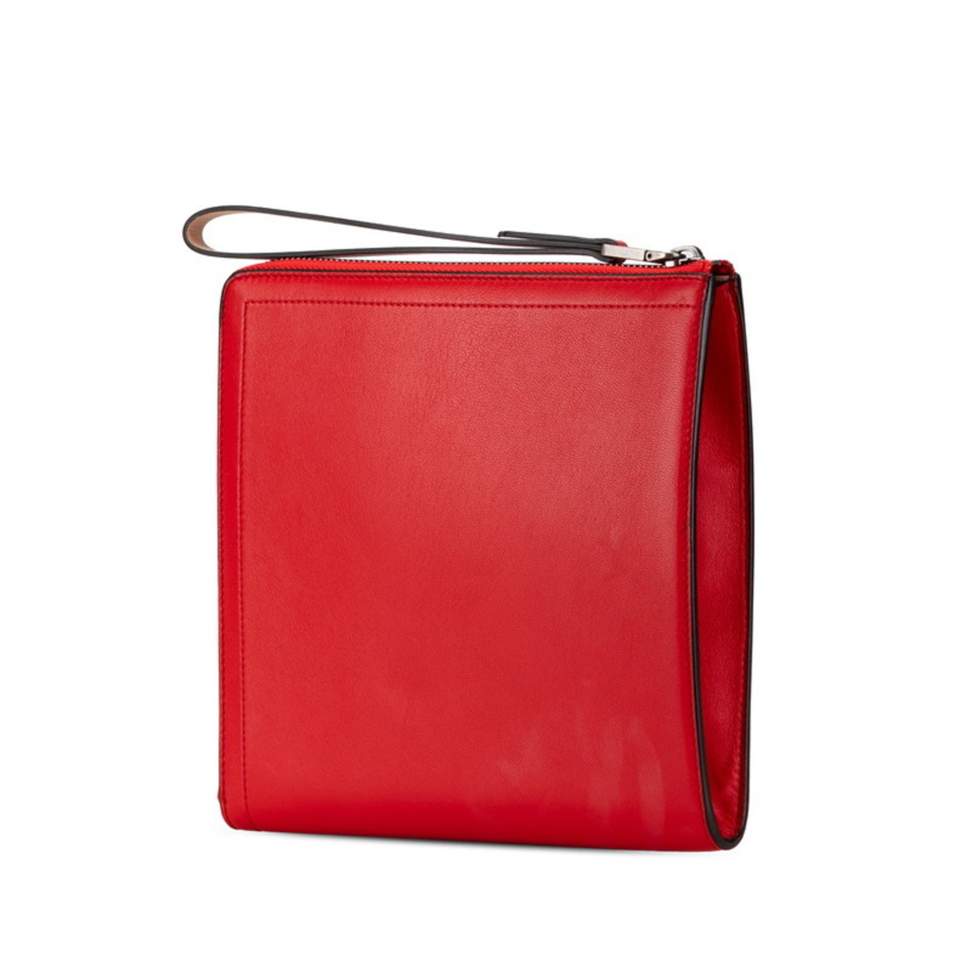 Givenchy 4G Clutch Bag Second Red Leather Women's