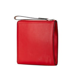 Givenchy 4G Clutch Bag Second Red Leather Women's