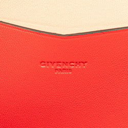 Givenchy 4G Clutch Bag Second Red Leather Women's