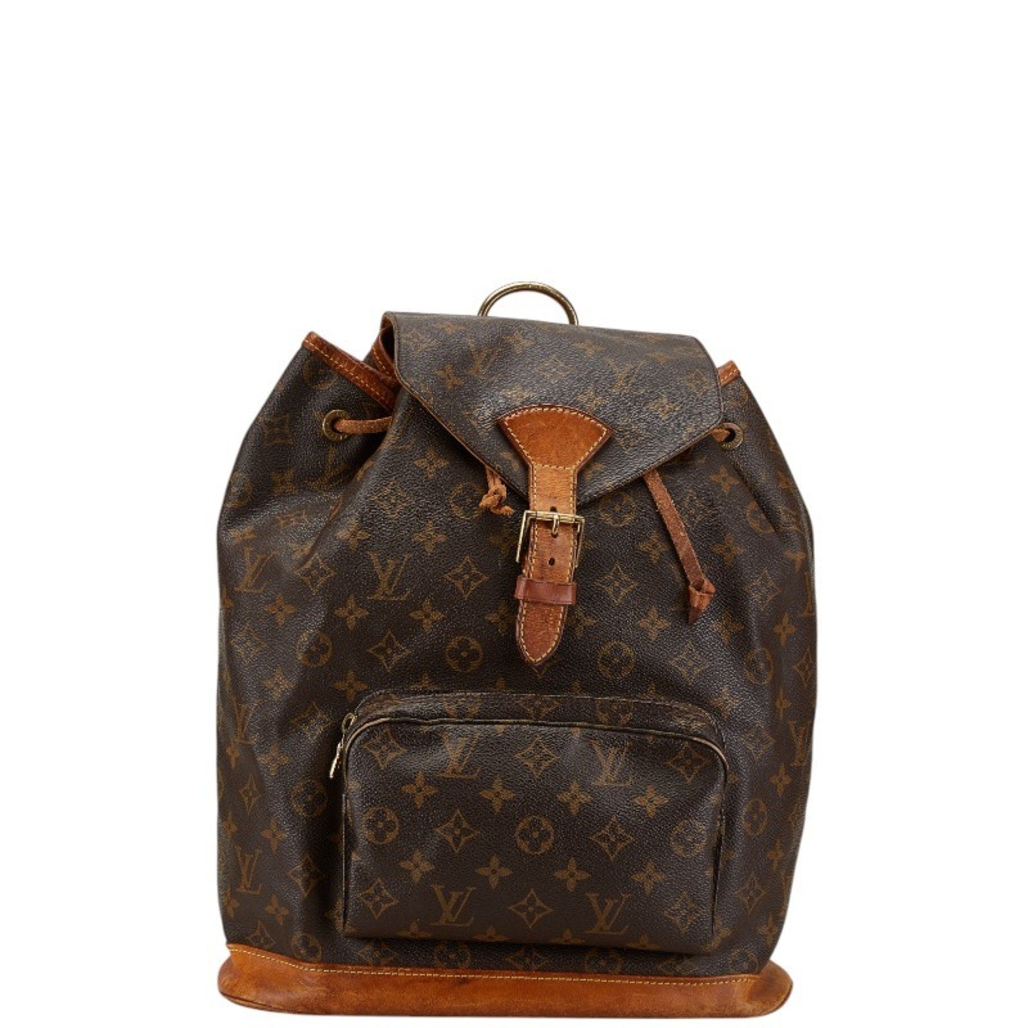 Louis Vuitton Monogram Montsouris GM Backpack M51135 Brown PVC Leather Women's LOUIS VUITTON