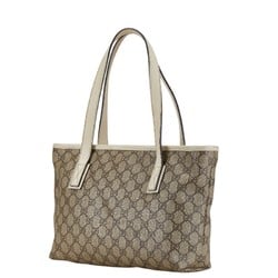 Gucci GG Supreme Handbag Tote Bag 211138 Beige PVC Leather Women's GUCCI