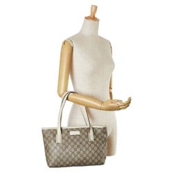 Gucci GG Supreme Handbag Tote Bag 211138 Beige PVC Leather Women's GUCCI