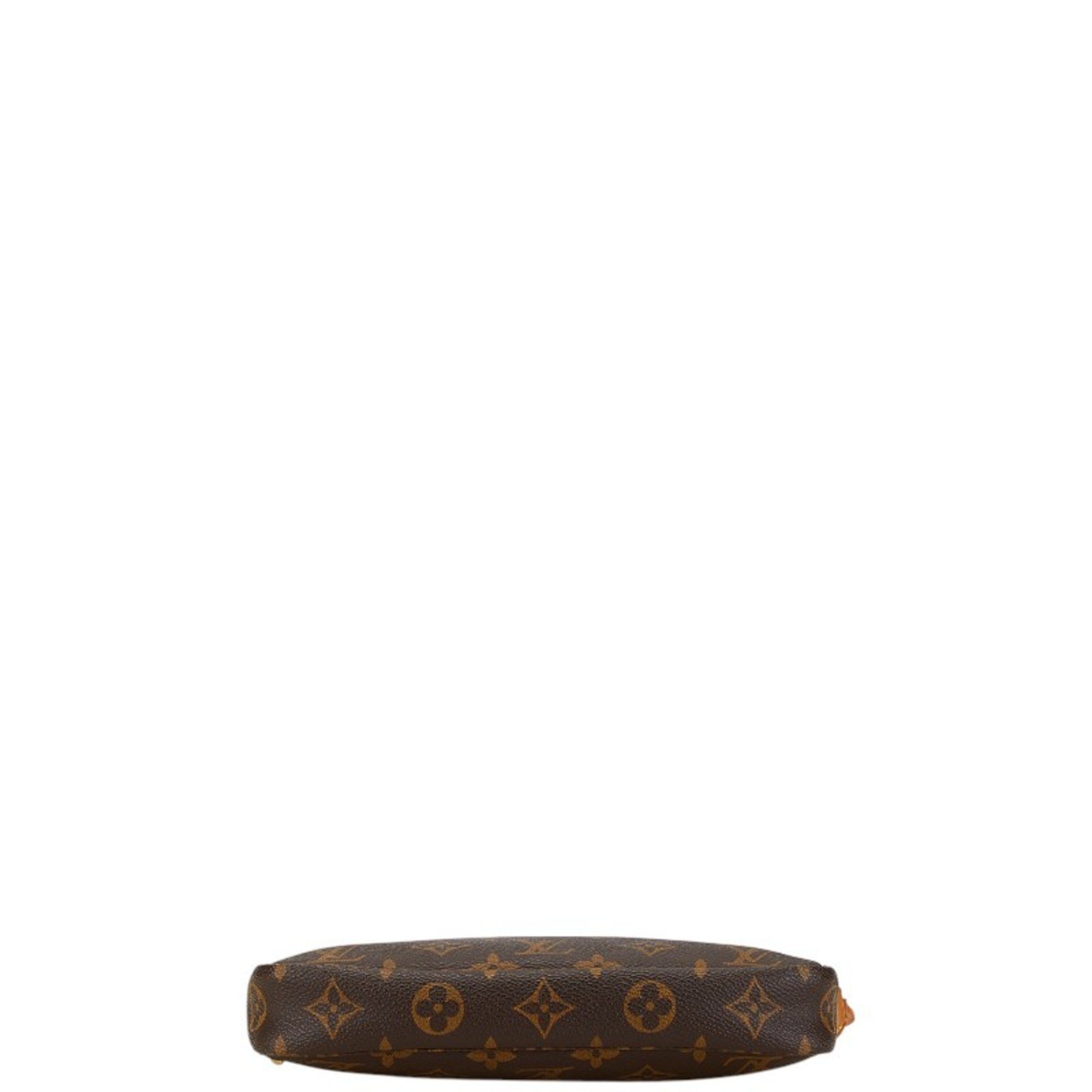 Louis Vuitton Monogram Pochette Accessoires Handbag M51980 Brown PVC Leather Women's LOUIS VUITTON