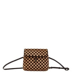 Louis Vuitton Damier Sauvage Gazelle Shoulder Bag M92130 Brown Pony Leather Women's LOUIS VUITTON