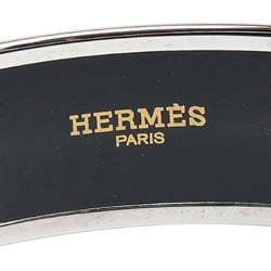 Hermes enamel GM cloisonné bangle silver white red metal women's HERMES