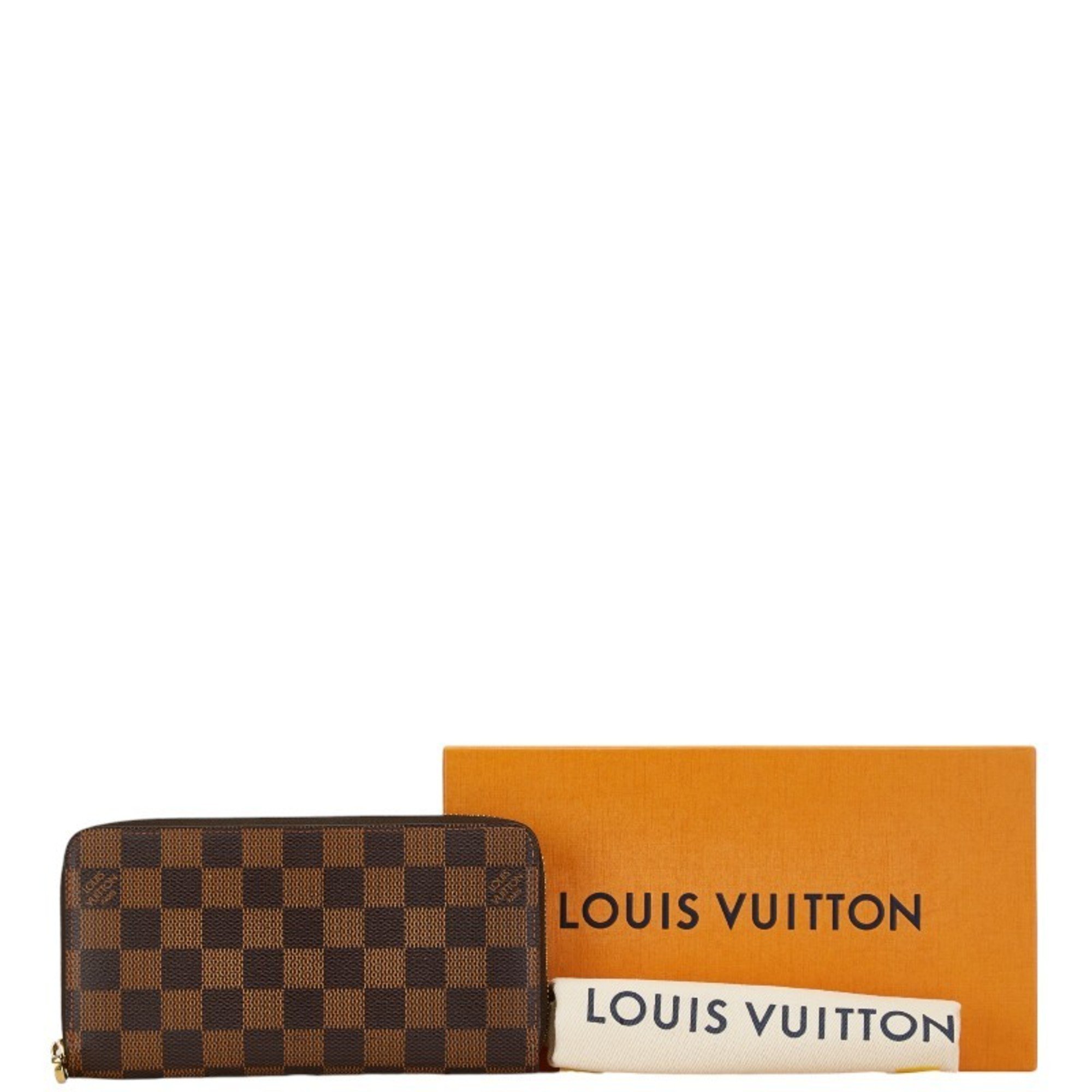 Louis Vuitton Damier Zippy Wallet Long N41661 Brown PVC Women's LOUIS VUITTON