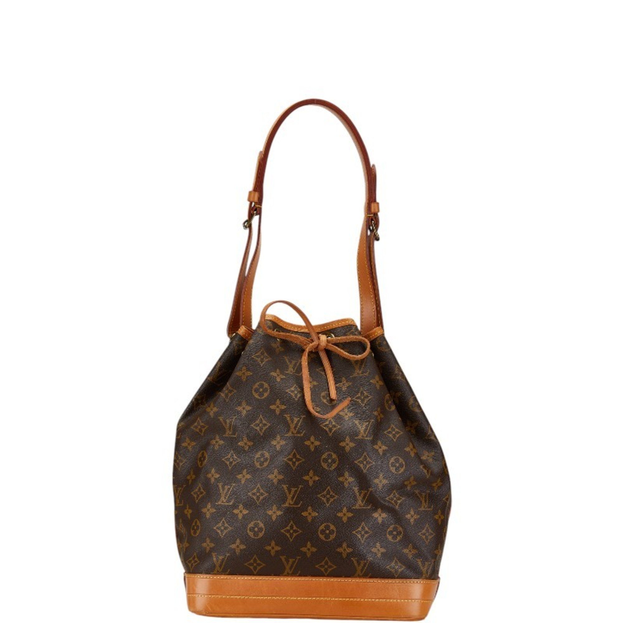 Louis Vuitton Monogram Noe Shoulder Bag M42224 Brown PVC Leather Women's LOUIS VUITTON