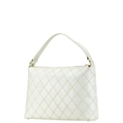 Chanel Matelasse Wild Stitch Coco Mark Bag Handbag White Lambskin Women's CHANEL