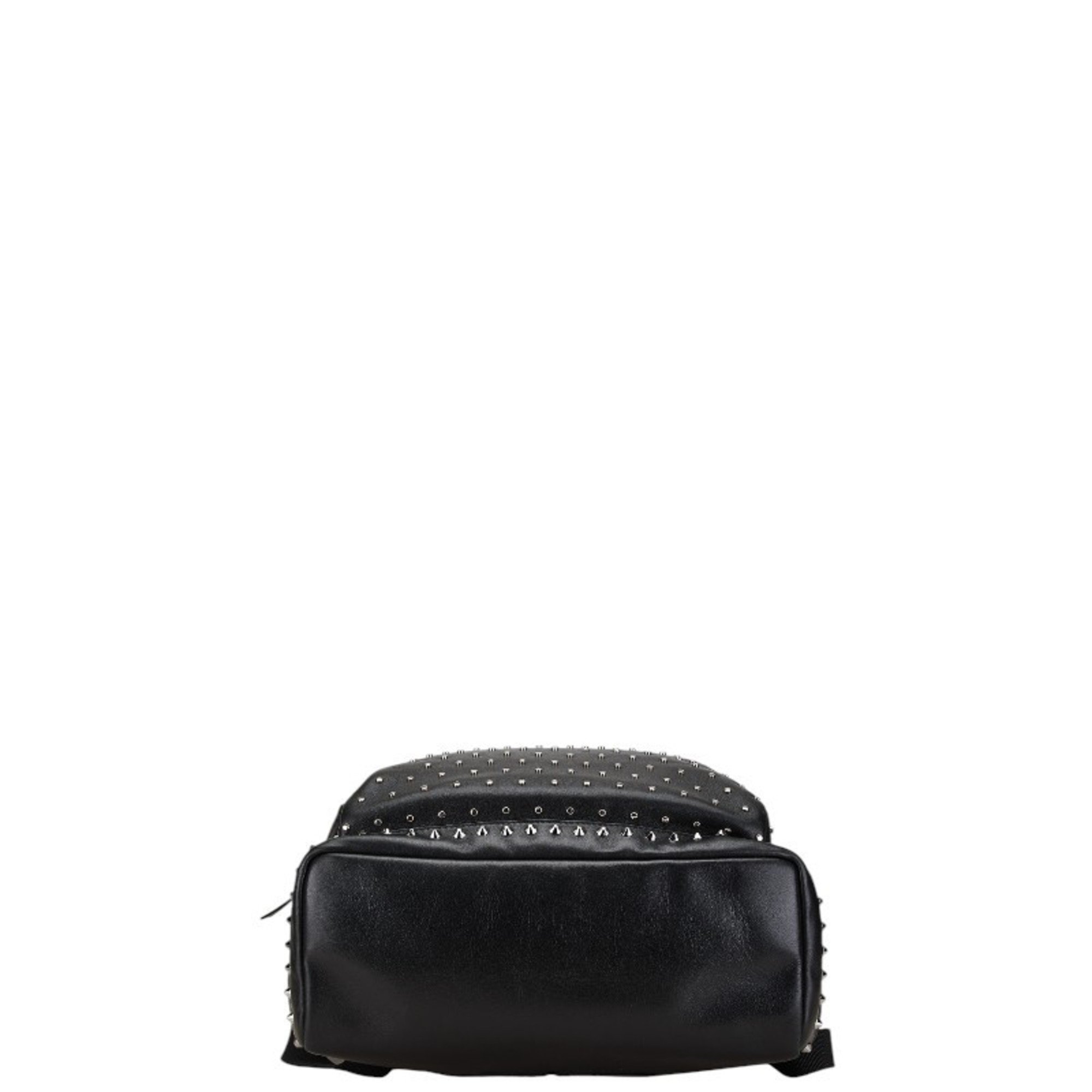 Jimmy Choo Studded Backpack Black Silver Leather Women's JIMMY CHOO