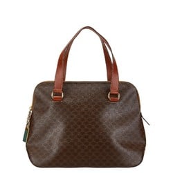 Celine Macadam Tote Bag Brown PVC Leather Women's CELINE