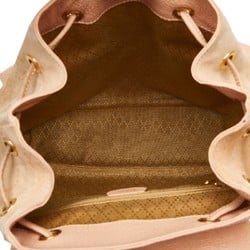 Gucci Bamboo Backpack 003 58 0016 Beige Pink Suede Leather Women's GUCCI