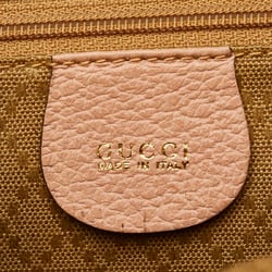 Gucci Bamboo Backpack 003 58 0016 Beige Pink Suede Leather Women's GUCCI