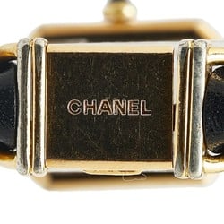 Chanel Premiere Watch H0001 Quartz Black Dial Plated Leather Women's CHANEL