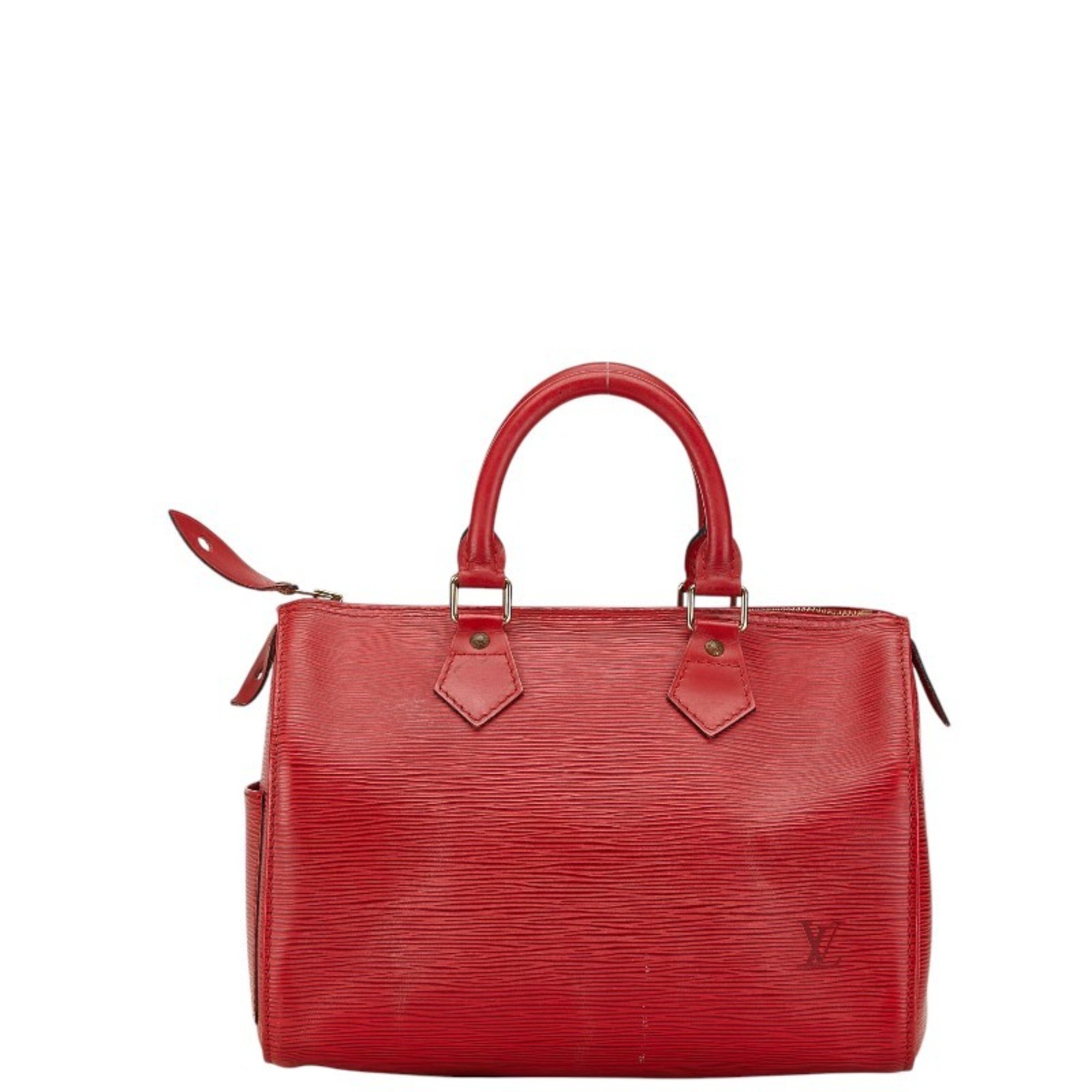 Louis Vuitton Epi Speedy 25 Handbag Boston Bag M43017 Castilian Red Leather Women's LOUIS VUITTON