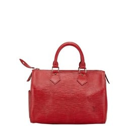 Louis Vuitton Epi Speedy 25 Handbag Boston Bag M43017 Castilian Red Leather Women's LOUIS VUITTON