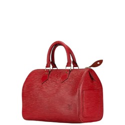 Louis Vuitton Epi Speedy 25 Handbag Boston Bag M43017 Castilian Red Leather Women's LOUIS VUITTON