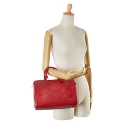 Louis Vuitton Epi Speedy 25 Handbag Boston Bag M43017 Castilian Red Leather Women's LOUIS VUITTON