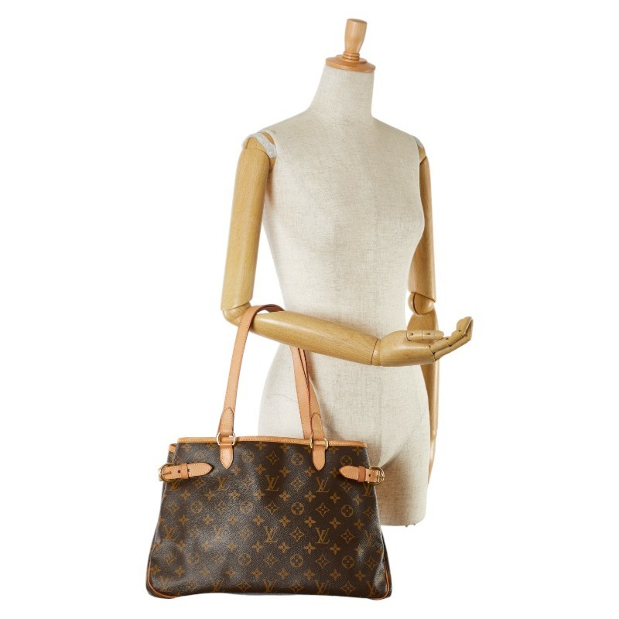 Louis Vuitton Monogram Batignolles Horizontal Shoulder Bag Handbag M51154 Brown PVC Leather Women's LOUIS VUITTON