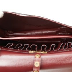 Cartier Must de Shoulder Bag Wine Red Leather Women's CARTIER