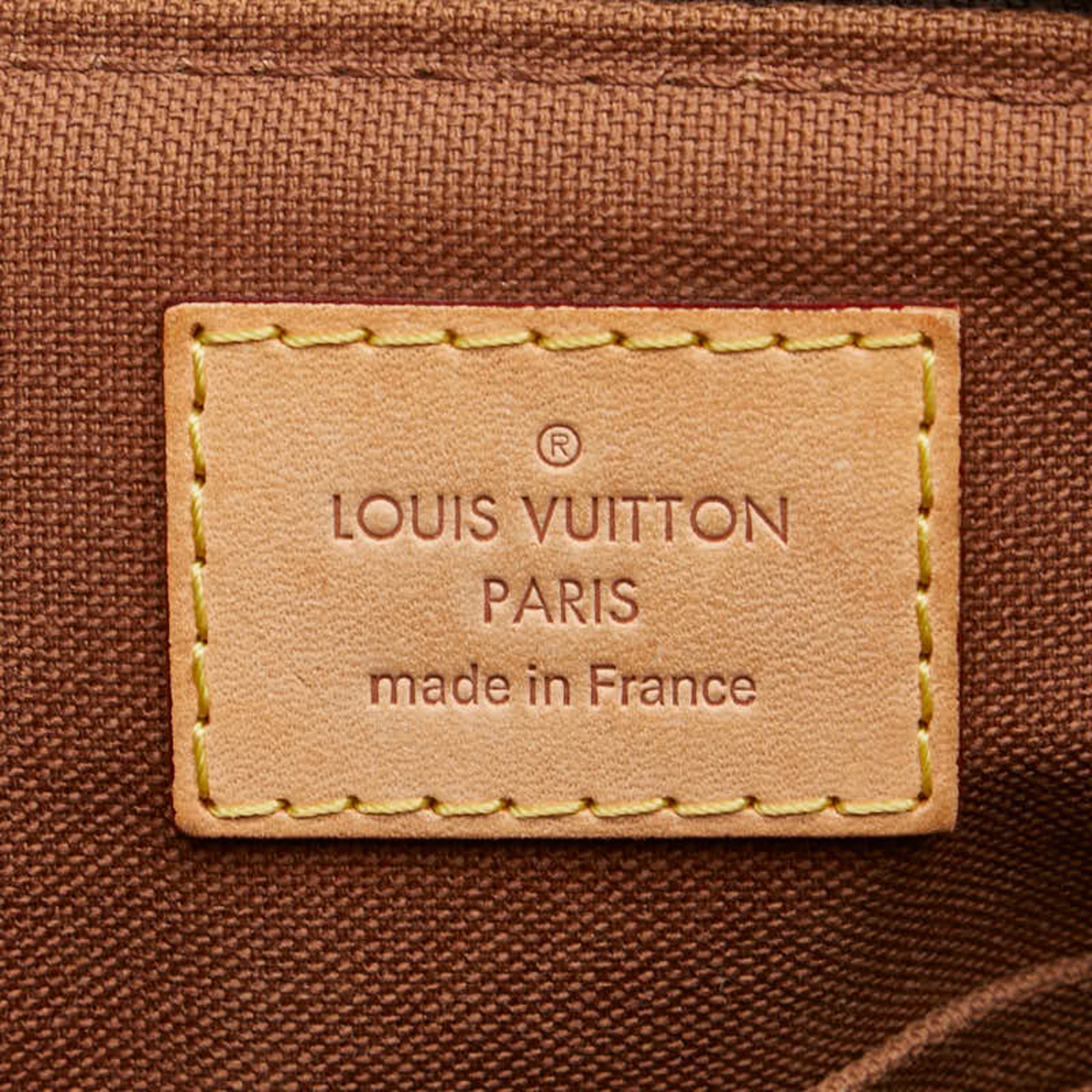 Louis Vuitton Monogram Palermo PM Handbag Shoulder Bag M40145 Brown PVC Leather Women's LOUIS VUITTON