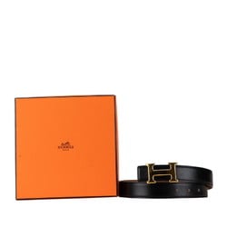 Hermes Constance H reversible belt in black box calf leather for women HERMES