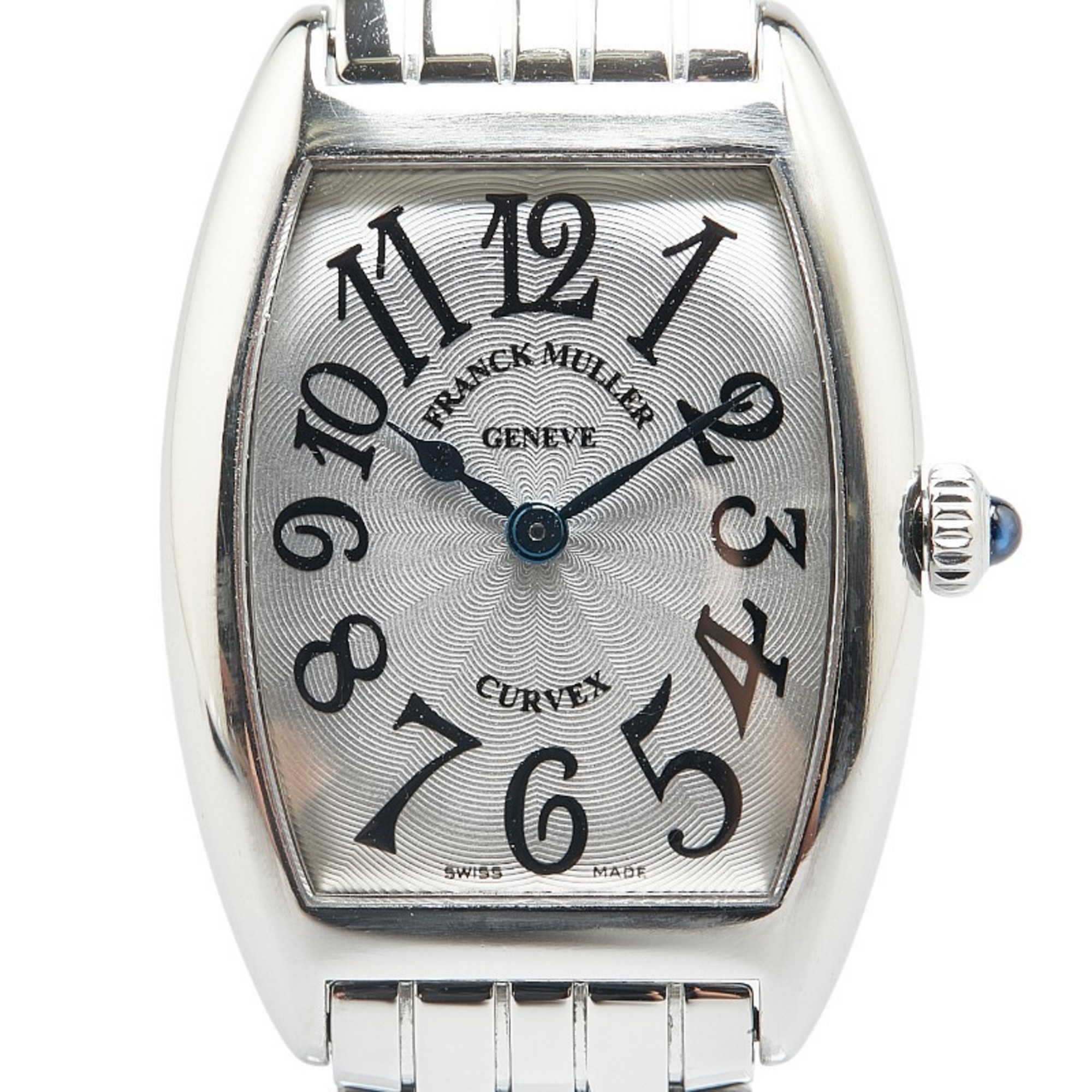 Franck Muller Tono Curvex Watch 1752 Quartz Silver Dial Stainless Steel Ladies FRANCK MULLER