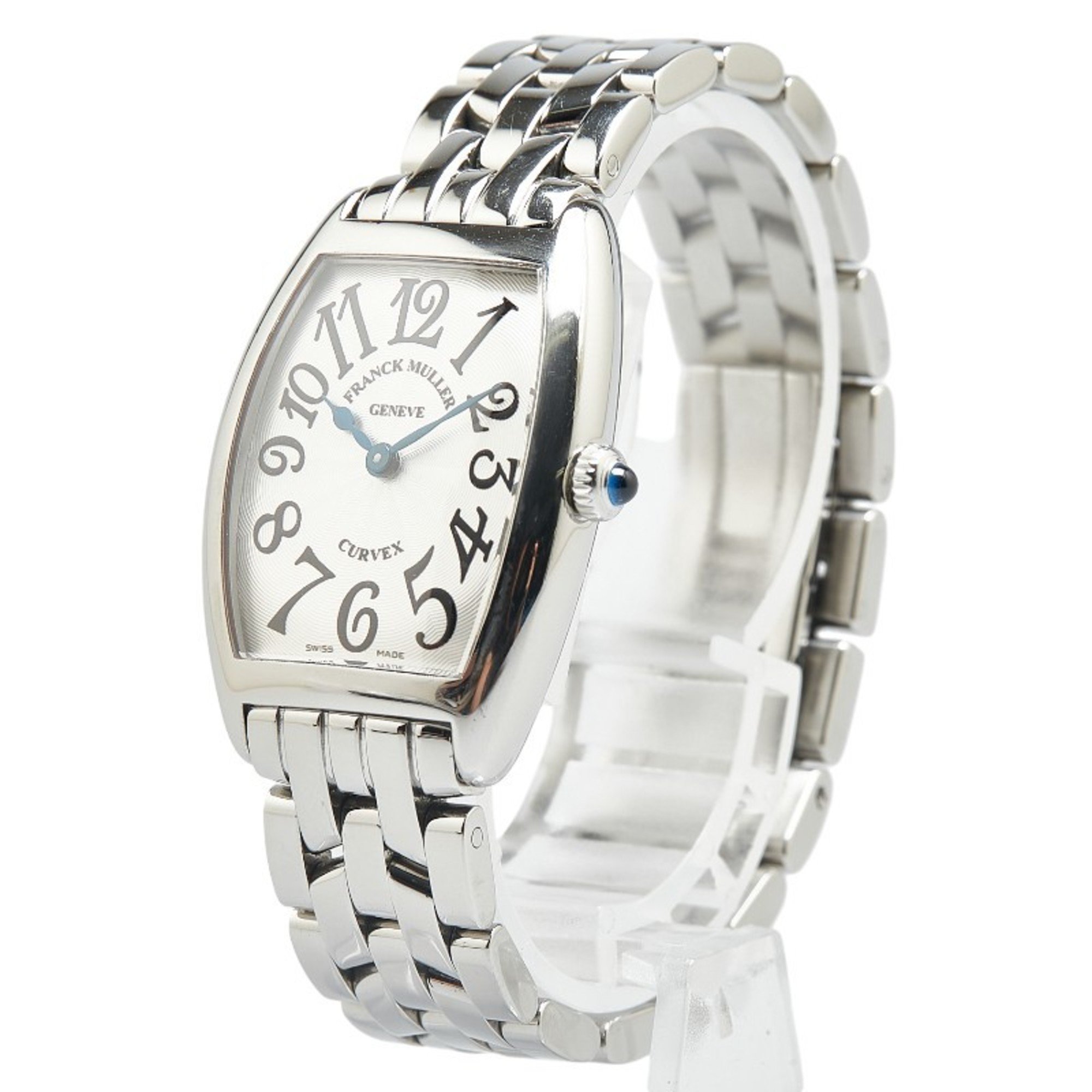 Franck Muller Tono Curvex Watch 1752 Quartz Silver Dial Stainless Steel Ladies FRANCK MULLER