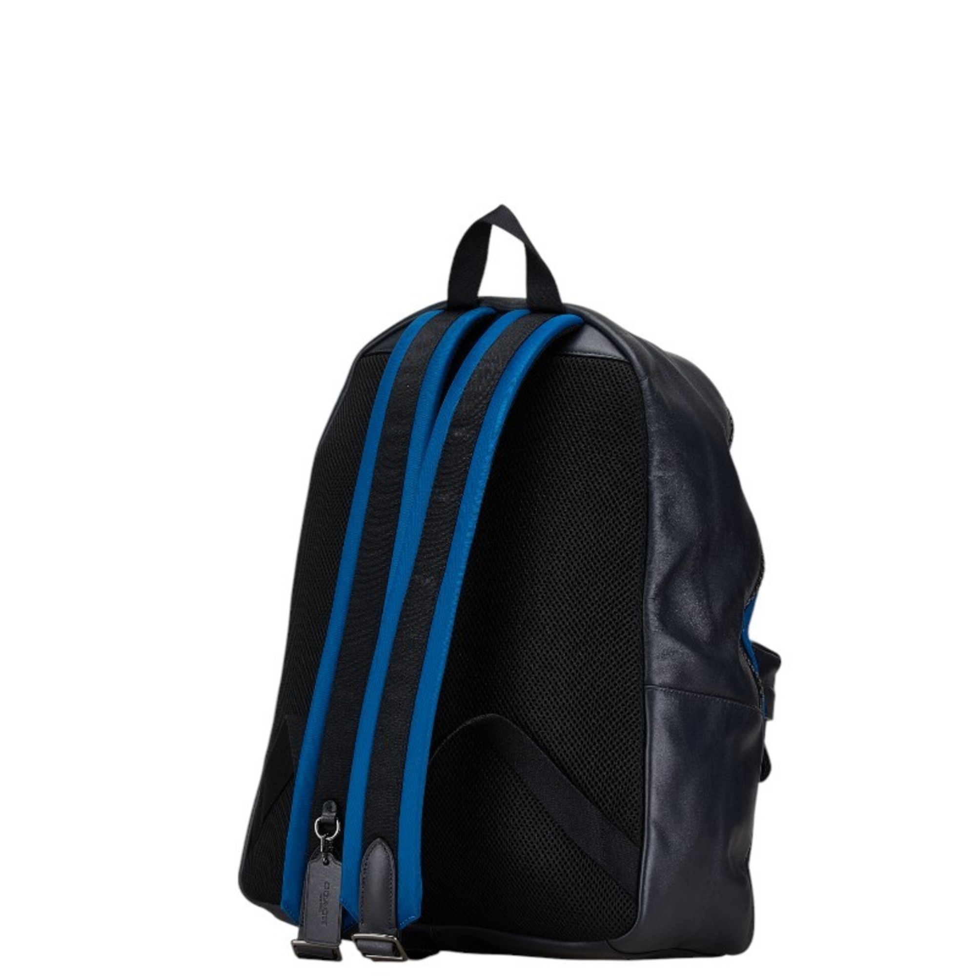 Coach Charles Backpack F59321 Navy Blue Nylon Leather Men's COACH