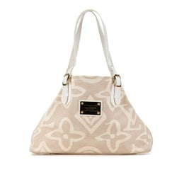 Louis Vuitton Cruise Line Taisienne PM Tote Bag Shoulder M95674 Sable Beige White Canvas Leather Women's LOUIS VUITTON